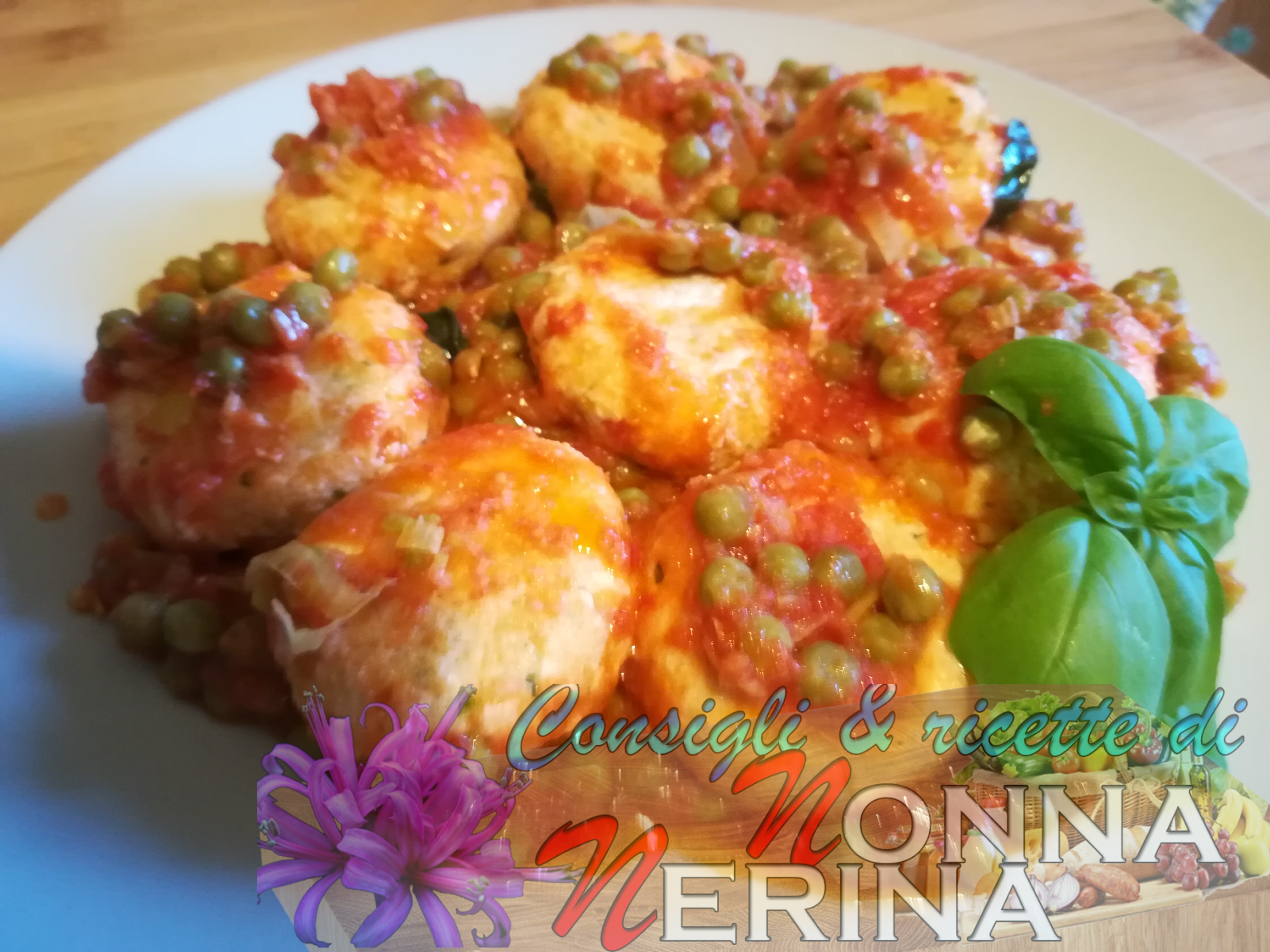 POLPETTE DI RICOTTA AI PISELLI