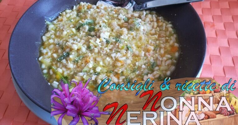 MINESTRA DI ORZO E VERDURE