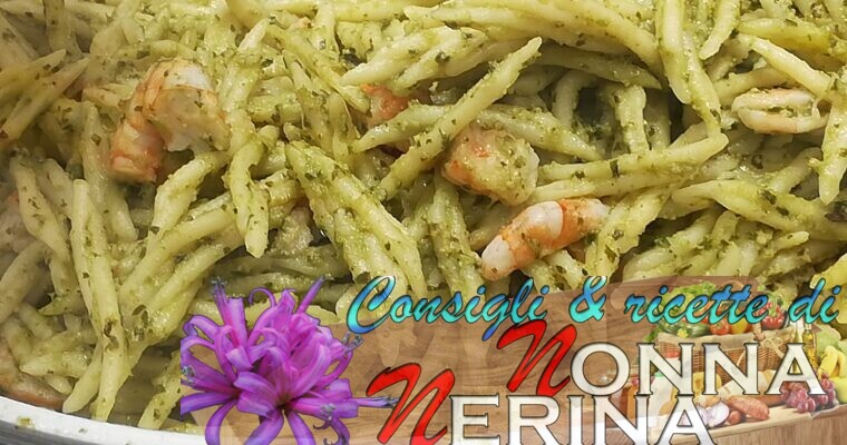 TROFIE AL PESTO E GAMBERETTI
